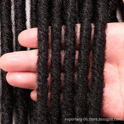 20 inch 100 gram Goddess Faux Locs Crochet Hair Soft End Natural Synthetic Braids 24 Strands Brown Extension For Women Locks